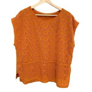 Cortefiel Lace Eyelet Top